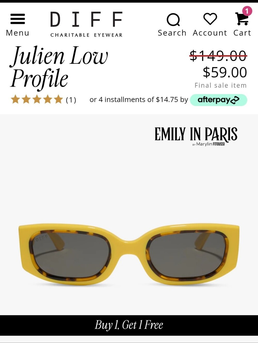 DIFF Emily In Paris Collab Julien Low Profile